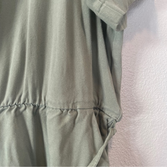 Caslon Tie Waist Jumpsuit Button Down Front Romper Short Sleeve Womens Size 2X - Picture 6 of 11